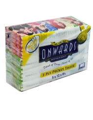 Onwards - Ladies Packet Tissue 5 Tubes x 12 Packs x 8 Sheets x 3 ply