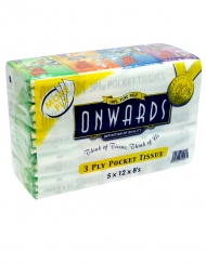 Onwards - Tom & Jerry Packet Tissue5 Tubes x 12 Packs x 8 Sheets x 3 ply