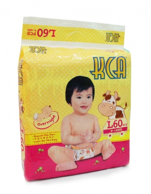 KCA- Baby diapers (Mega pack) - L60 (for babies 9-14kg)